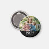 Mom Established Photo Mother's Day Magnet (Vorderseite/Rückseite)