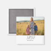 Mom Established Photo Mother's Day Magnet (Vorderseite/Rückseite)