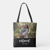 Mom Established Photo Mother's Day Tasche (Rückseite)