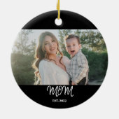 Mom Established, Photo, Script, Ceramic Ornament (Hinten)