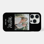Mom Established, Photo, Script, iPhone phone case iPhone Hülle (Rückseite (Horizontal))