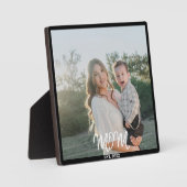 Mom Established, Photo, Script, Photo Plaque Fotoplatte (Vorderseite)
