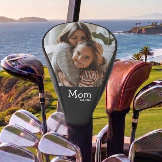 Mom Established Sagt Weiße Lustige Schriftart Foto Golf Headcover