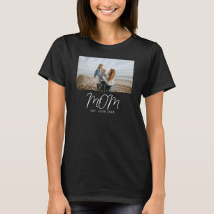 Mom Established Schrift Foto T-Shirt