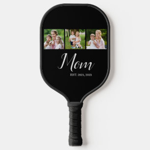 Mom Established Schrift Schwarz 3 Foto Pickleball Schläger
