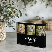 Mom Established Script 3 Photo Acrylic Block