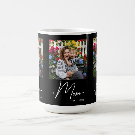 Mom Established Script 3 Photo Black Kaffeetasse (Mittel)