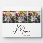 Mom Established Script 3 Photo White Fotoplatte (Vorderseite)