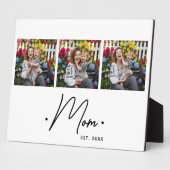 Mom Established Script 3 Photo White Fotoplatte (Seite)
