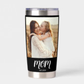 Mom Established Script Black 2 Photo Thermobecher (Rückseite)