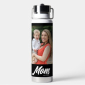 Mom Established Script Black 2 Photo Trinkflasche (Hinten)