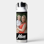 Mom Established Script Black 2 Photo Trinkflasche (Vorderseite)