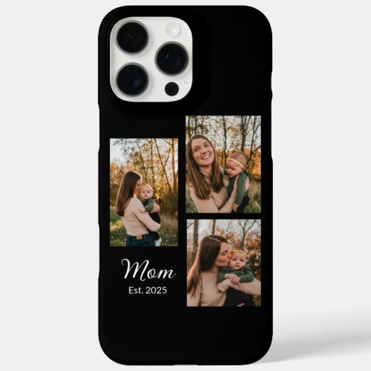Mom Established Script Black 3 Photo Case-Mate iPhone Hülle (Rückseite)