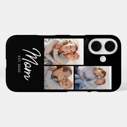Mom Established Script Black 3 Photo Case-Mate iPhone Hülle (Rückseite (Horizontal))