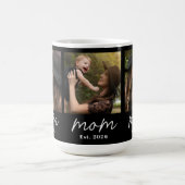 Mom Established Script Black 3 Photo  Coffee Mug Kaffeetasse (Mittel)