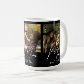Mom Established Script Black 3 Photo  Coffee Mug Kaffeetasse (VorderseiteRechts)