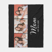 Mom Established Script Black 3 Photo Fleecedecke (Vorderseite)