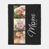 Mom Established Script Black 3 Photo Fleecedecke (Vorderseite)
