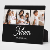Mom Established Script Black 3 Photo Fotoplatte (Seite)