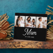 Mom Established Script Black 3 Photo Fotoplatte (Seite)