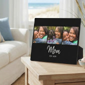 Mom Established Script Black 3 Photo Fotoplatte