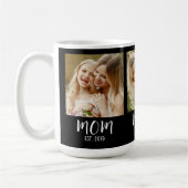 Mom Established Script Black 3 Photo Kaffeetasse (Links)