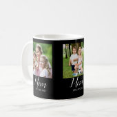 Mom Established Script Black 3 Photo Kaffeetasse (Vorderseite Links)