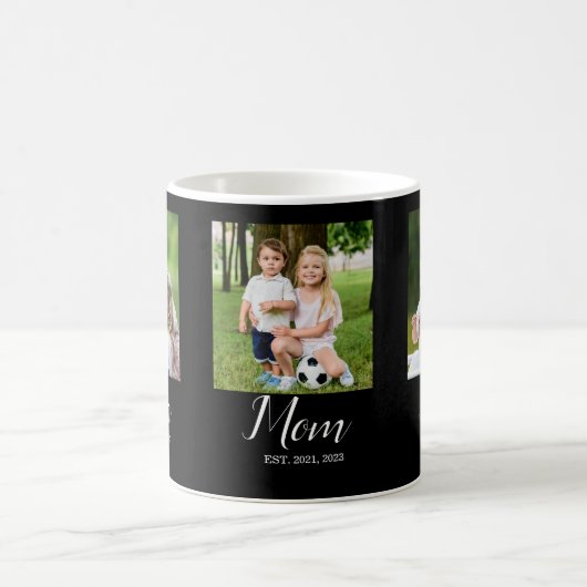 Mom Established Script Black 3 Photo Kaffeetasse (Mittel)