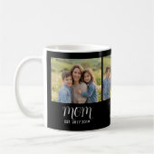 Mom Established Script Black 3 Photo Kaffeetasse (Links)