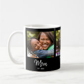 Mom Established Script Black 3 Photo Kaffeetasse (Links)