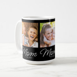Mom Established Script Black 3 Photo Kaffeetasse