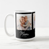 Mom Established Script Black 3 Photo Kaffeetasse (Links)