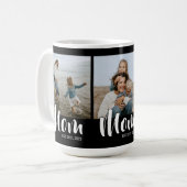 Mom Established Script Black 3 Photo Kaffeetasse (Vorderseite Links)