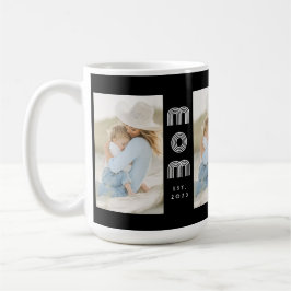 Mom Established Script Black 3 Photo Kaffeetasse