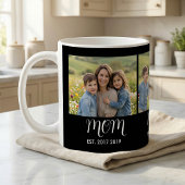 Mom Established Script Black 3 Photo Kaffeetasse