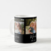 Mom Established Script Black 3 Photo Kaffeetasse (Vorderseite Links)