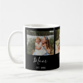 Mom Established Script Black 3 Photo Kaffeetasse (Links)