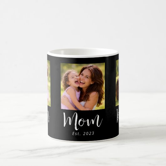 Mom Established Script Black 3 Photo Kaffeetasse (Mittel)
