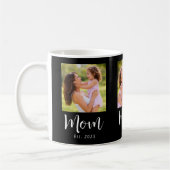 Mom Established Script Black 3 Photo Kaffeetasse (Links)
