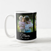 Mom Established Script Black 3 Photo Kaffeetasse (Links)