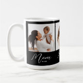 Mom Established Script Black 3 Photo Kaffeetasse (Links)