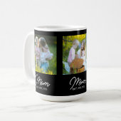 Mom Established Script Black 3 Photo Kaffeetasse (Vorderseite Links)