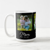 Mom Established Script Black 3 Photo Kaffeetasse (Links)