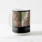 Mom Established Script Black 3 Photo Kaffeetasse (Vorderseite Links)