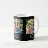 Mom Established Script Black 3 Photo Mug Kaffeetasse (VorderseiteRechts)