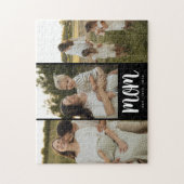 Mom Established Script Black 3 Photo Puzzle (Vertikal)
