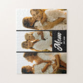 Mom Established Script Black 3 Photo Puzzle (Vertikal)