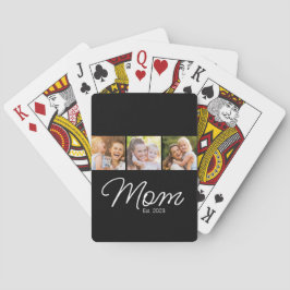 Mom Established Script Black 3 Photo Spielkarten