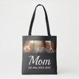 Mom Established Script Black 3 Photo Tasche
