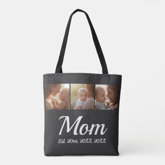 Mom Established Script Black 3 Photo  Tasche (Rückseite)